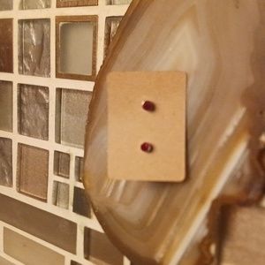 Tiny Ruby Bezel stud earrings